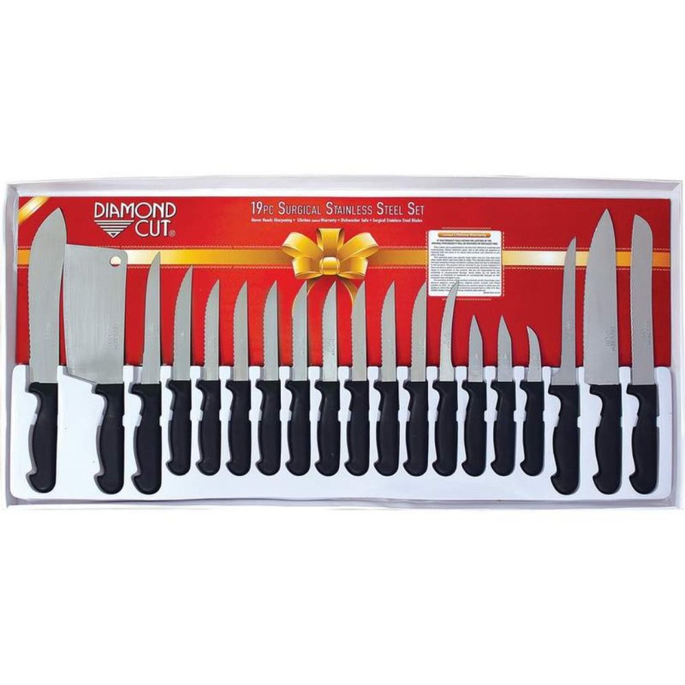 19-pc Cutlery Set in White/Red Bow Box - Great House Gift
